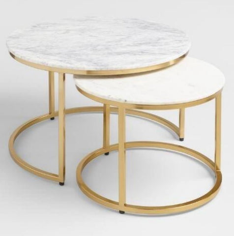 Mesa de de centro circular dos niveles premium P10